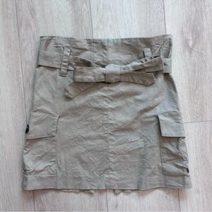 YA-YA kaki mini skirt size medium tan cargo belted y2k inspired